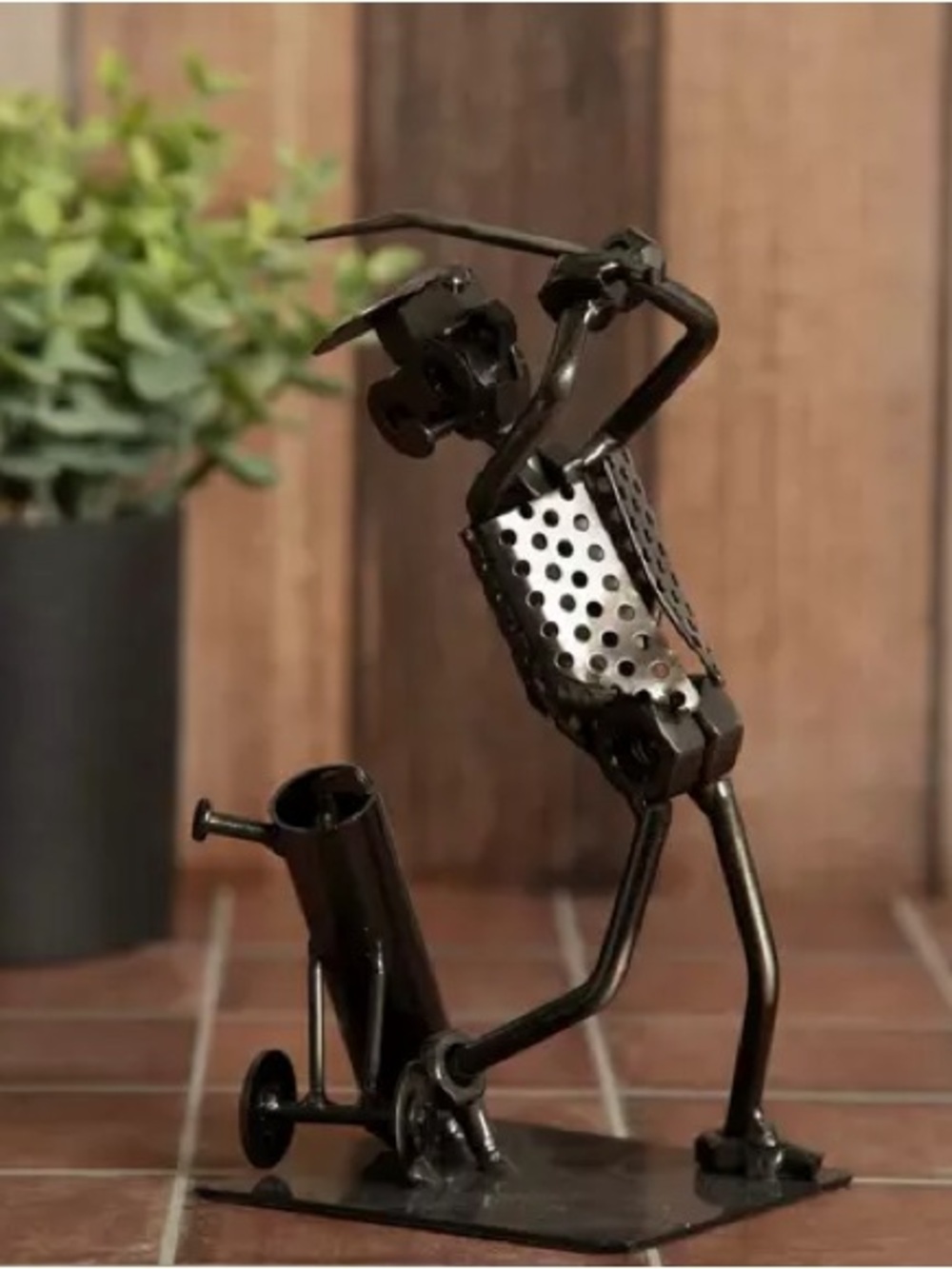 Nuts & Bolts Golfer Metal Figurine